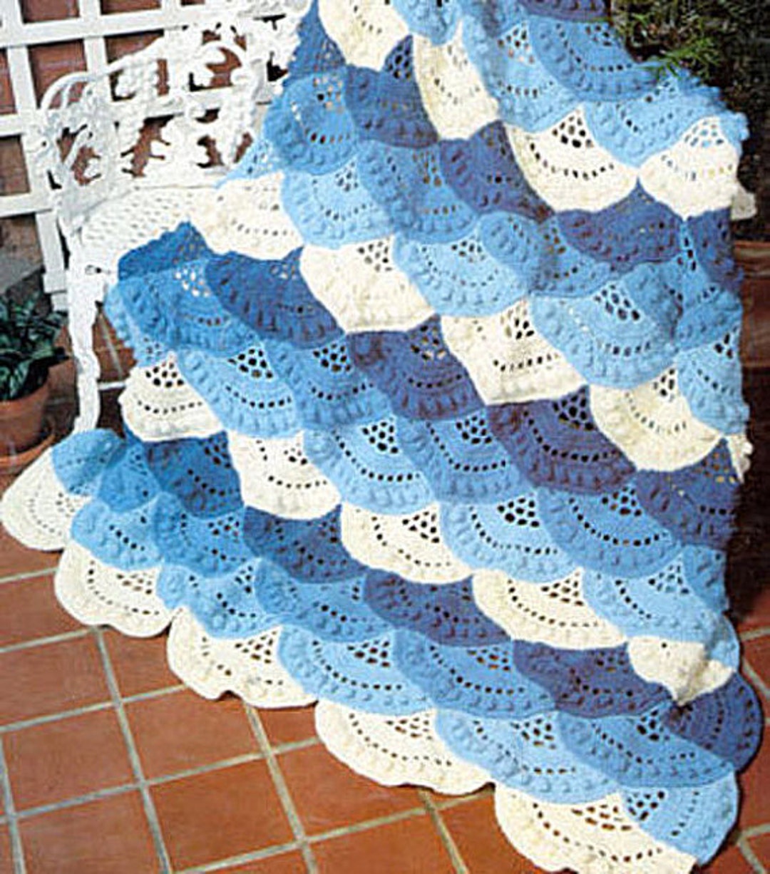 Lacy shell crochet baby blanket new arrivals