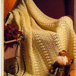 CROCHET PATTERN - Popcorn and Shells Afghan/Blanket/Lapghan/Baby download