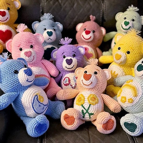 Crochet Pattern - Care Bears - Patterns for all 10 Bears 14 inches tall - English only -  PDF Digital Download BEST PRICE