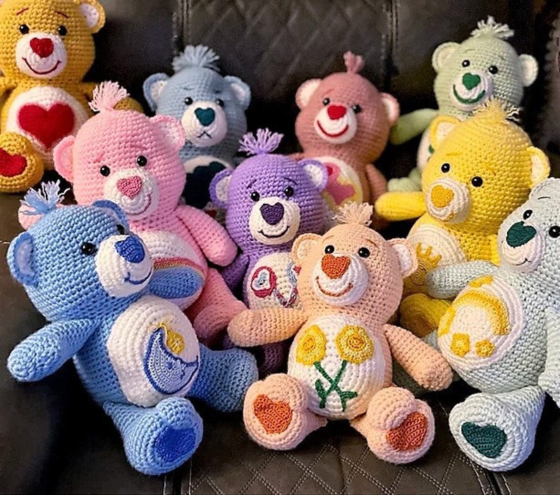 Crochet Pattern Care Bears Patterns for all 10 Bears 14 inches tall English only PDF Digital Download BEST PRICE image 1