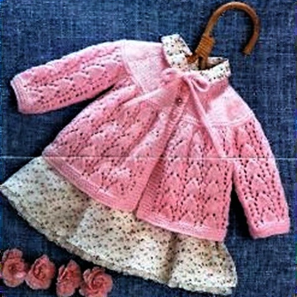 NEARLY FREE Baby Knitting Pattern Matinee Coat Jacket Cardigan Vintage No 333