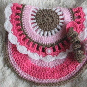 Crochet Pattern Purse Neapolitan Purse Fully written download PDF image 1