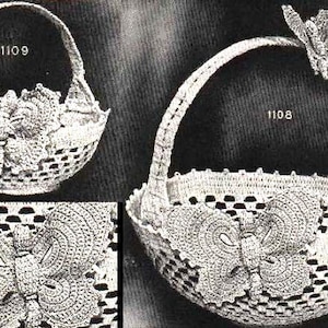 Nw Low Price!! PDF Crochet Pattern - Vintage - Butterfly Purse/Handbag/Basket -  Digital DOWNLOAD PDF