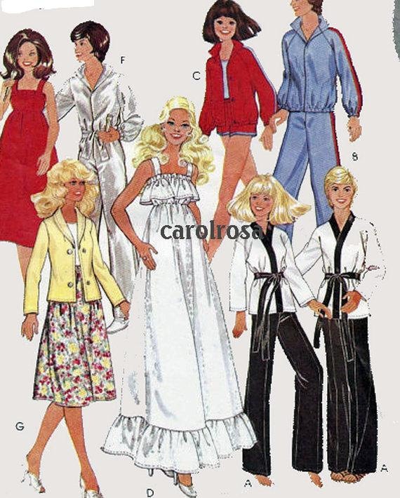 PDF Barbie Dolls 11-12 Vintage Sewing Pattern