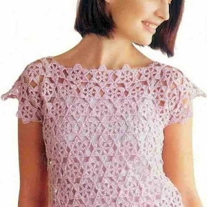 Crochet Pattern - Star Motif Blouse/Top/Tunic - CHARTS ONLY