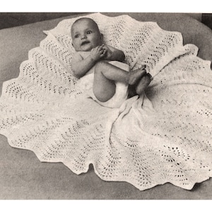 Download PDF Leaf Shawl Knitting Pattern - Heirloom christening Baptism Baby Shawl