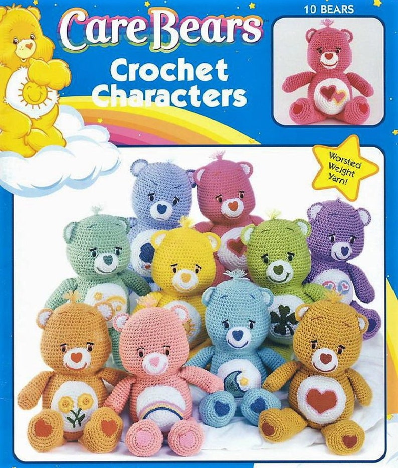 Crochet Pattern Care Bears Patterns for all 10 Bears 14 inches tall English only PDF Digital Download BEST PRICE image 2