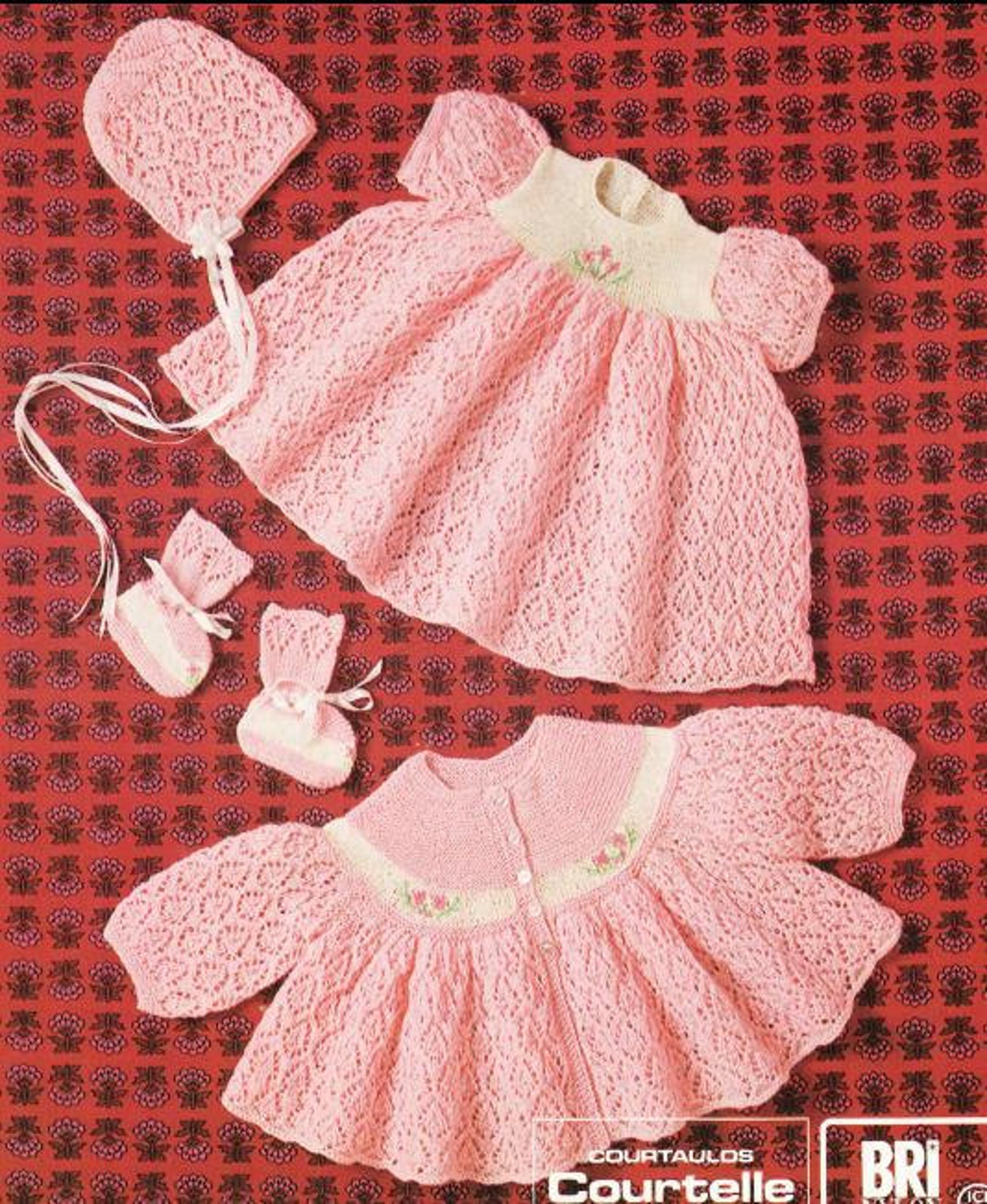 Baby Knitting PATTERN Baby Dress Jacket Booties and Etsy