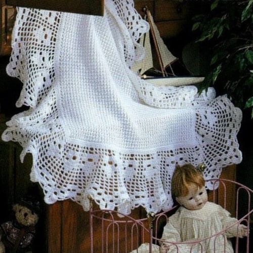CROCHET PATTERN Elegant Afghan/blanket/shawl Heirloom Etsy