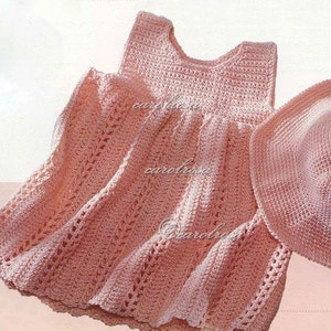 CROCHET PATTERN Baby Sundress//Dress and Hat PDF Bebe Easy make Birth to 12 months image 2