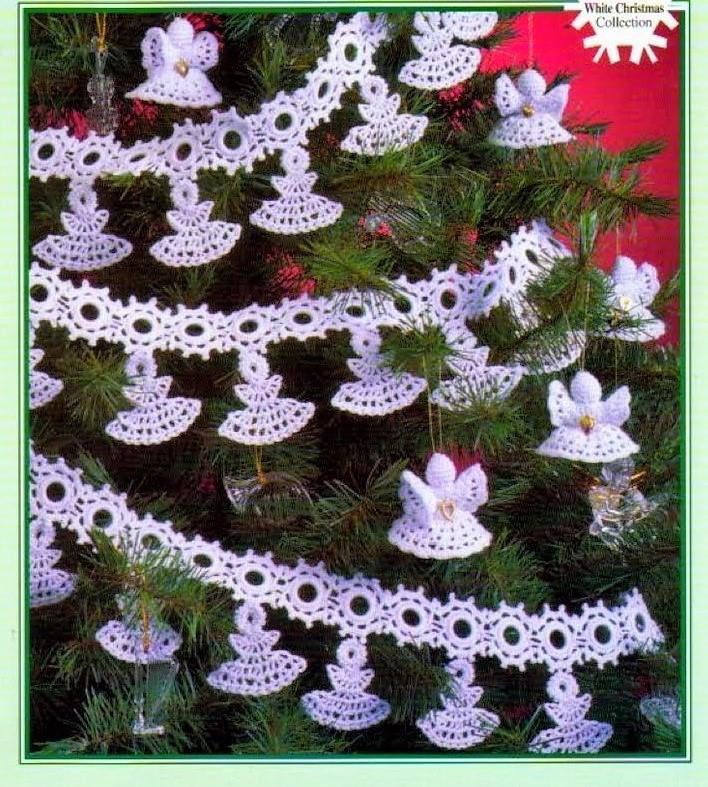 30 Vintage Christmas Crochet Patterns for Holiday Decorating, Gifting, and Keepsakes 23 Mini Angel Tree Ornaments