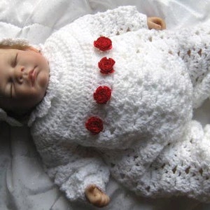 Crochet Pattern Olivia Crochet Romper - Playsuit and headband for Baby/Reborn Doll PDF download