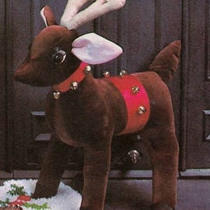 Rudolph Reindeer Sewing PATTERN Download PDF  Stuffed Toy -Doll~19&quot; Tall  ~Home Decoration~Fun for Christmas PDF Download
