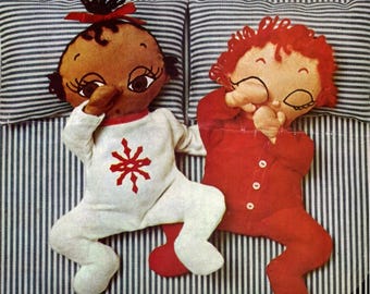 Sewing Pattern - Sleepy Babies - Vintage Pattern download PDF - Cloth Dolls