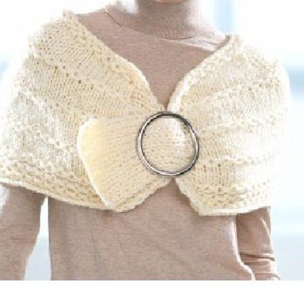 Knitting Pattern for Shoulderette/ Shoulder Wrap/Shawl/ Tippet /Cape / download Ladies Wear