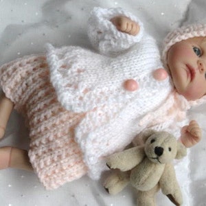 PASTEL PIXIE Knitting Pattern for 7 to 8 inch Baby doll, ooak clay Baby Doll PDF
