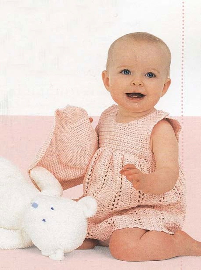 CROCHET PATTERN Baby Sundress//Dress and Hat PDF Bebe Easy make Birth to 12 months image 3