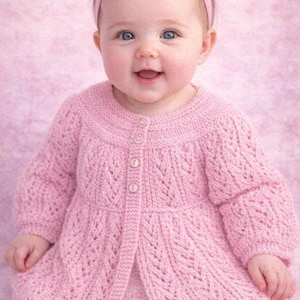 Knitting PATTERN PDF - Baby Jacket/Sweater, Bonnet and Booties/Bootees