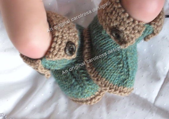 Baby Knitting Pattern Snugg Boots Hi Cuff Knit and Crochet