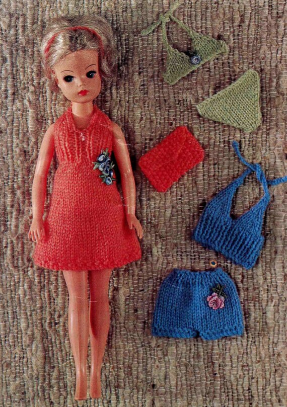 Vintage Sindy Doll Knitting Pattern Aerobics Outfit Fits Sindy