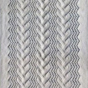 Shawl/Crib cover/Pram cover -  REVISED Blanket Knitting Pattern - Vine Leaf Pattern