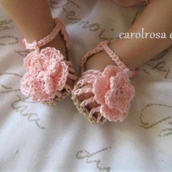 Crochet PATTERN - Summertime Fun Sandals - CR62 Baby Crochet Shoes Sandals