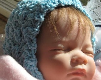 Crochet Pattern -  Georgia PIXIE Hat Bonnet Baby -  Photo Prop