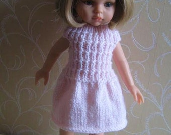 Knitting Pattern Doll's Dress MANHATTAN for 13 inch dolls such as Effner Little Darlings, Paola Reina - Easy knit for beginners