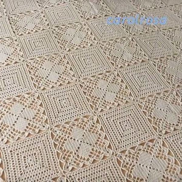 Crochet Pattern - Bedspread - 2 Motif Design - CHARTED