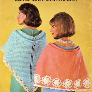 Vintage Crochet Pattern Cape with flowers Sewn Cape with flowers in Crochet image 1