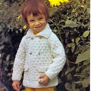 Knitting PATTERN - Boys Chunky Jacket - 22 to 28 inch chest PDF download