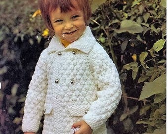 Knitting PATTERN - Boys Chunky Jacket - 22 to 28 inch chest PDF download