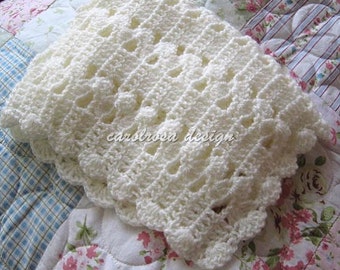 PDF Blanket CROCHET PATTERN - Eloise Baby Blanket/Afghan/Cover - Easy skill level