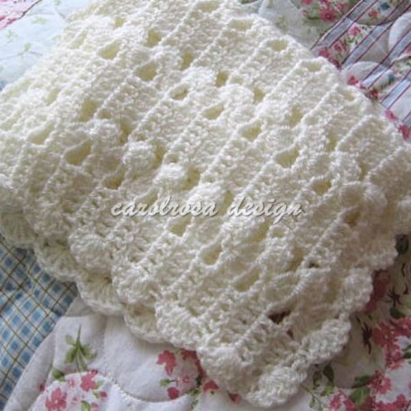 PDF Blanket CROCHET PATTERN - Eloise Baby Blanket/Afghan/Cover - Easy skill level