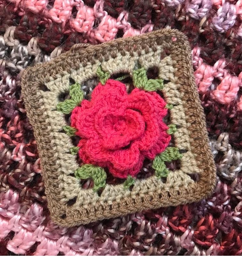 Crochet Pattern Blanket - Beautiful and Unique Afghan with Roses - CHARTS ONLY image 2