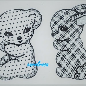 Pattern to sew - Cloth Bunny and Teddy Bear  - Instant download