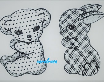 Pattern to sew - Cloth Bunny and Teddy Bear  - Instant download