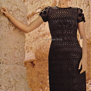 PDF Crochet Pattern - Crochet Dress Summer Evening Glamour Cruisewear Womens