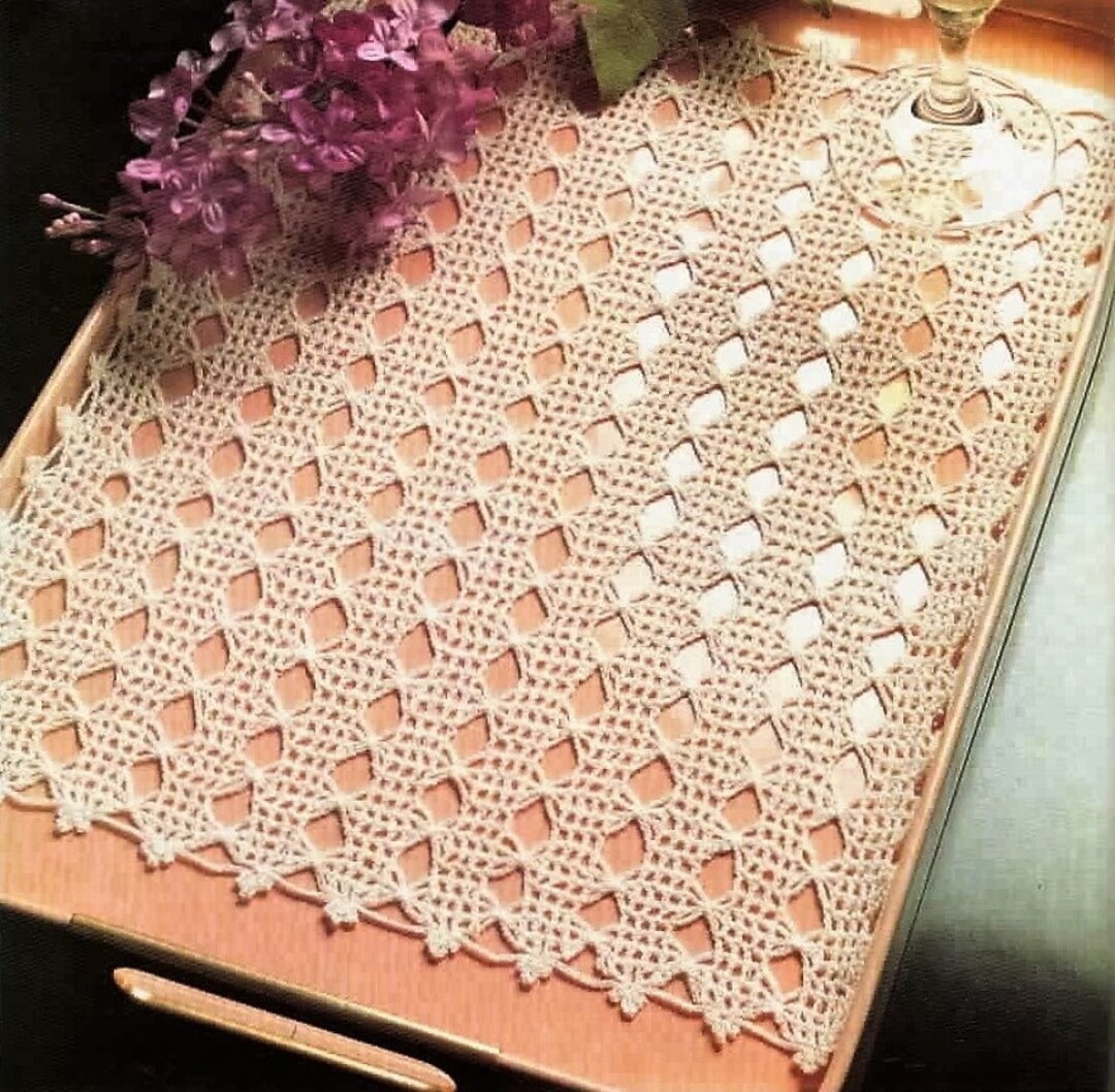 Crochet Pattern - Lacy Openwork Tray Mat - Doily -tablecloth - Etsy