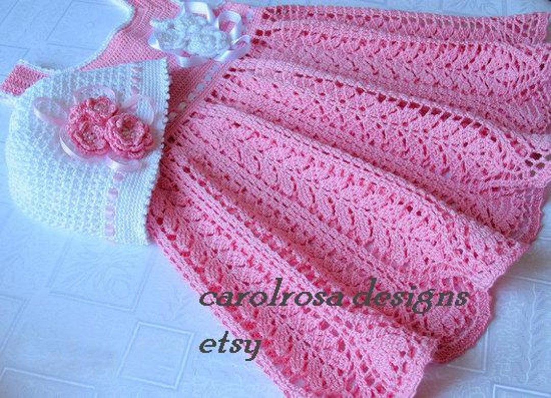 Crochet Pattern Harvest Baby Dress Lacy Delicate Christening/baptism Party 12 to 18 Months