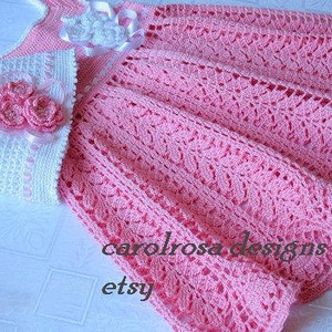 Crochet Pattern - Harvest Baby Dress - Lacy Delicate Christening/Baptism Party 12 to 18 months