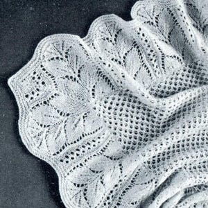 Knitting Pattern - Heirloom Shawl - Baby shawl pattern - Shetland Lace Instant download PDF ENGLISH