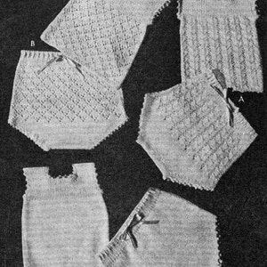 Baby Knitting Pattern PDF - Baby Vests and Knickers/Soakers