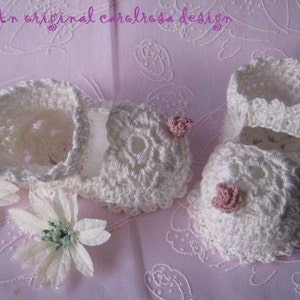 Crochet Pattern CR57 Crochet Baby Shoes Booties Christening