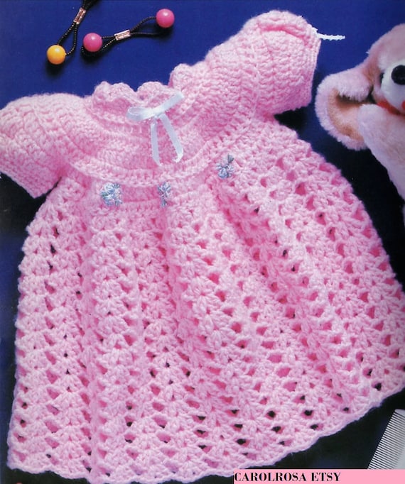 Crochet Pattern Baby Dress 0 to 3 Months and 3 6 Months Included