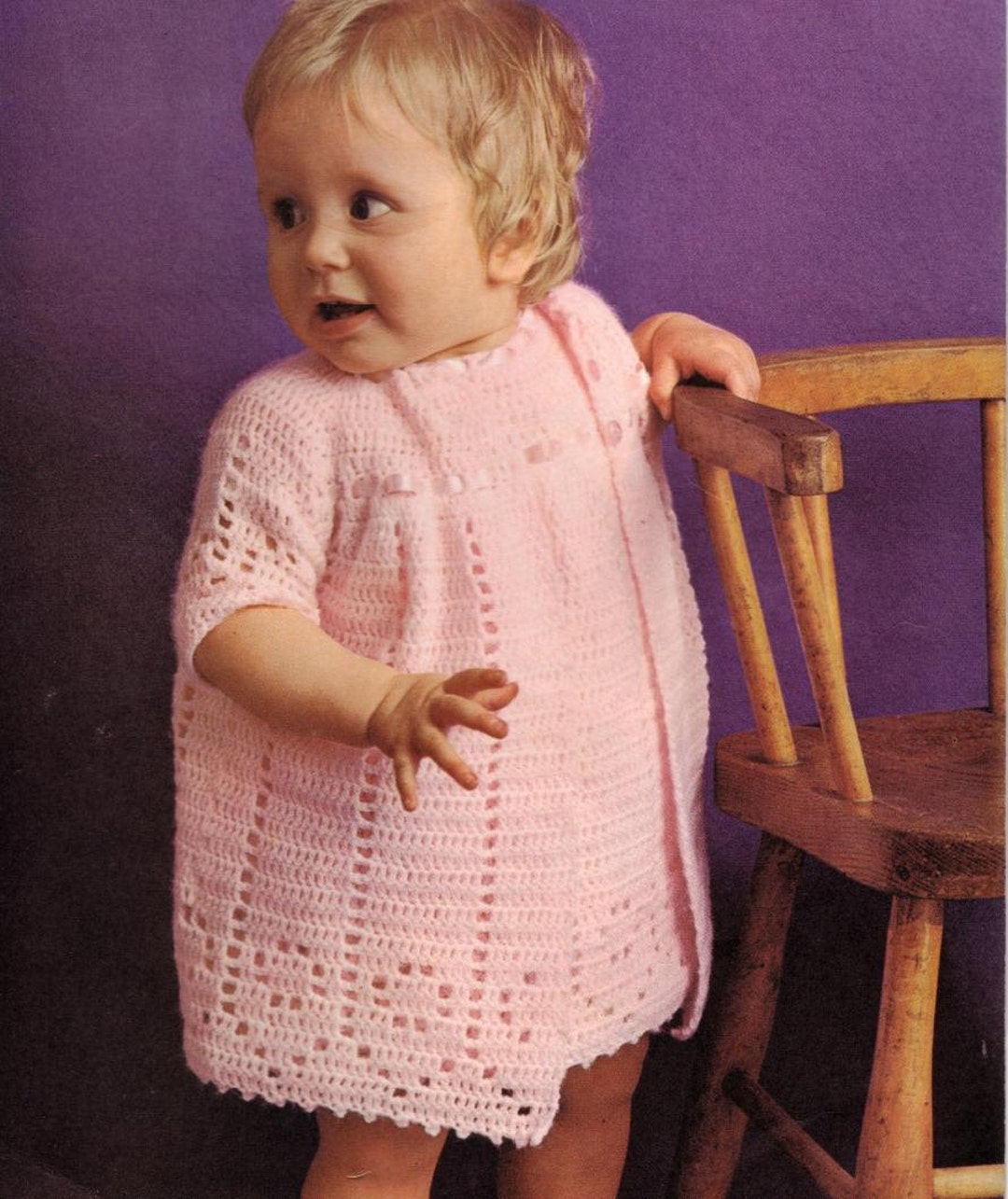 Crochet PATTERN Baby Crochet Dress and Coat/jacket 18 to - Etsy
