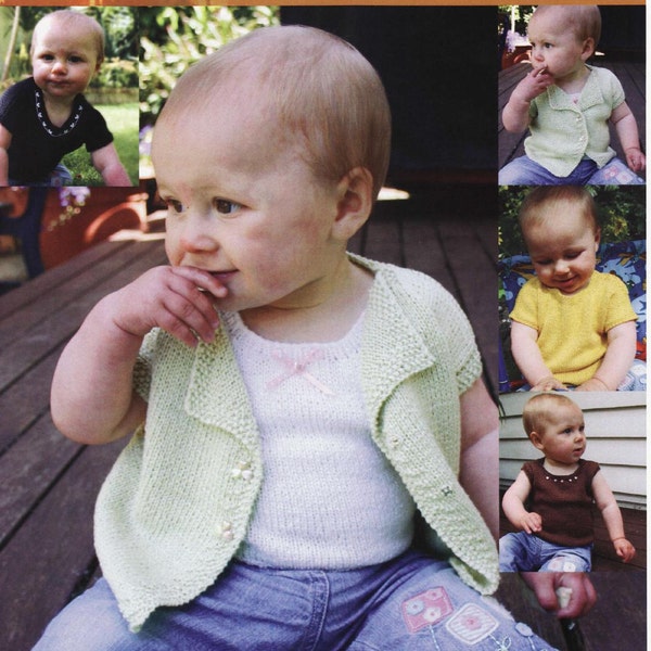 Baby Knitting Pattern - Jacket, singlet and top for Prem up to 18 months