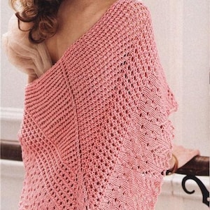 Knitting PATTERN - Shawl - Lacy Triangular Shawl - Baby Reborn Evening Wear Christmas Party/Stole/Wrap Download