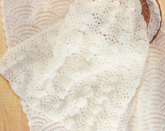 Knitting Pattern - Sea shells and Scallops Blankets/Afghans/Pram Covers - DK download PDF English language