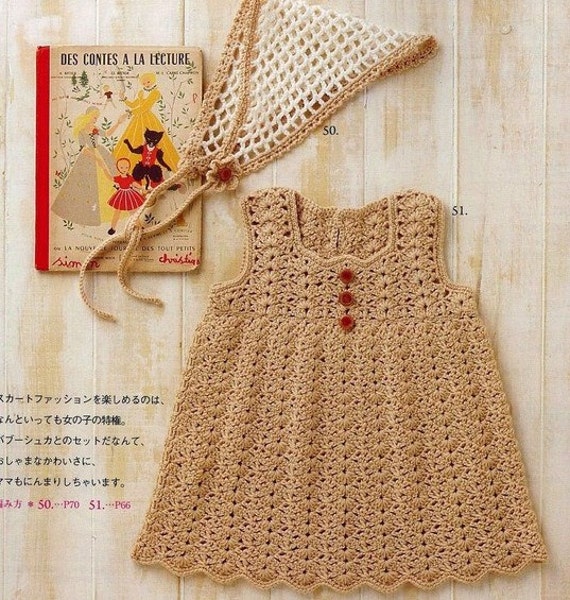 CROCHET Pattern Dress/Jumper/Skirt 12 months to years CHARTS  Schematic only DOWNLOAD